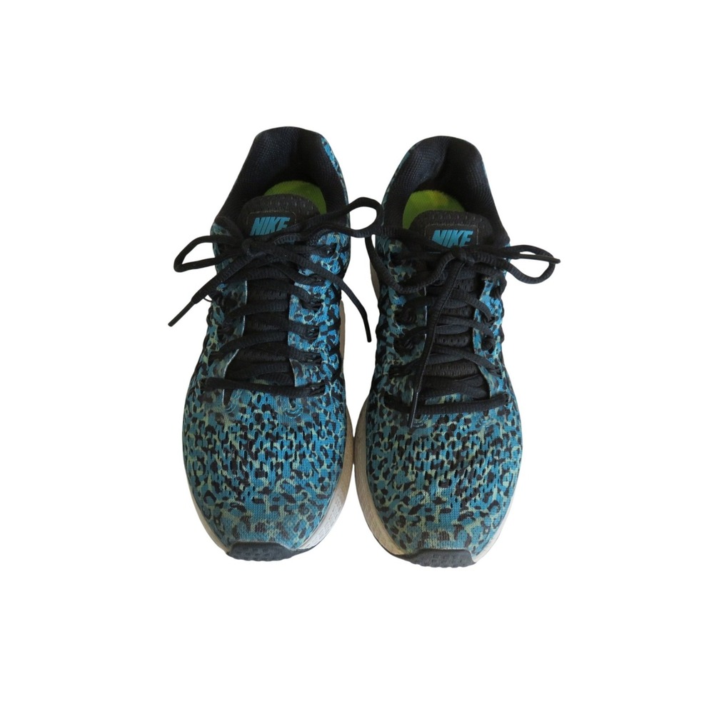 Nike Air Zoom Pegasus 32 Women's‎ Running Shoes Teal Leopard Print Size 7.5 - Picture 7 of 10